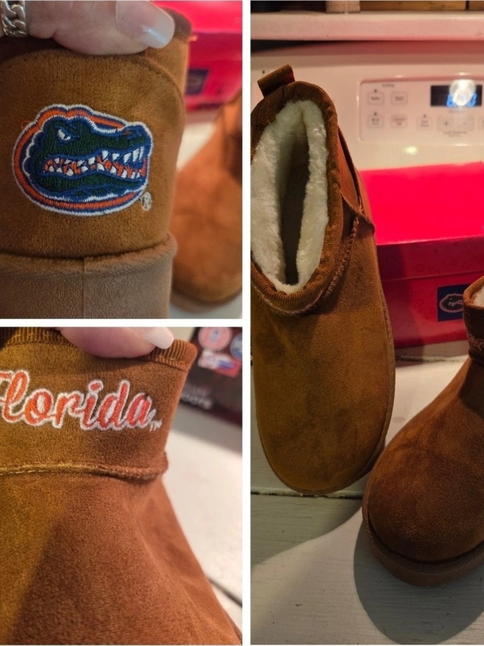 Florida Gators Women's FOCO Team Logo Fuzzy Fan Boots Women's Size 6